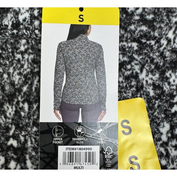 Spyder Active Womens Small Fleece Quarter Zip Printed Pullover - Picture 6 of 9